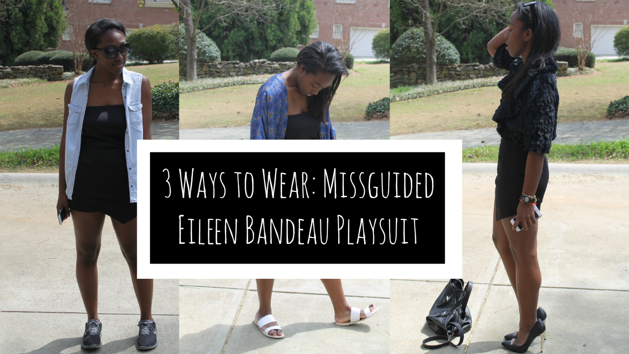 New Youtube Video : 3 Ways to Wear the Missguided Eileen Bandeau Playsuit