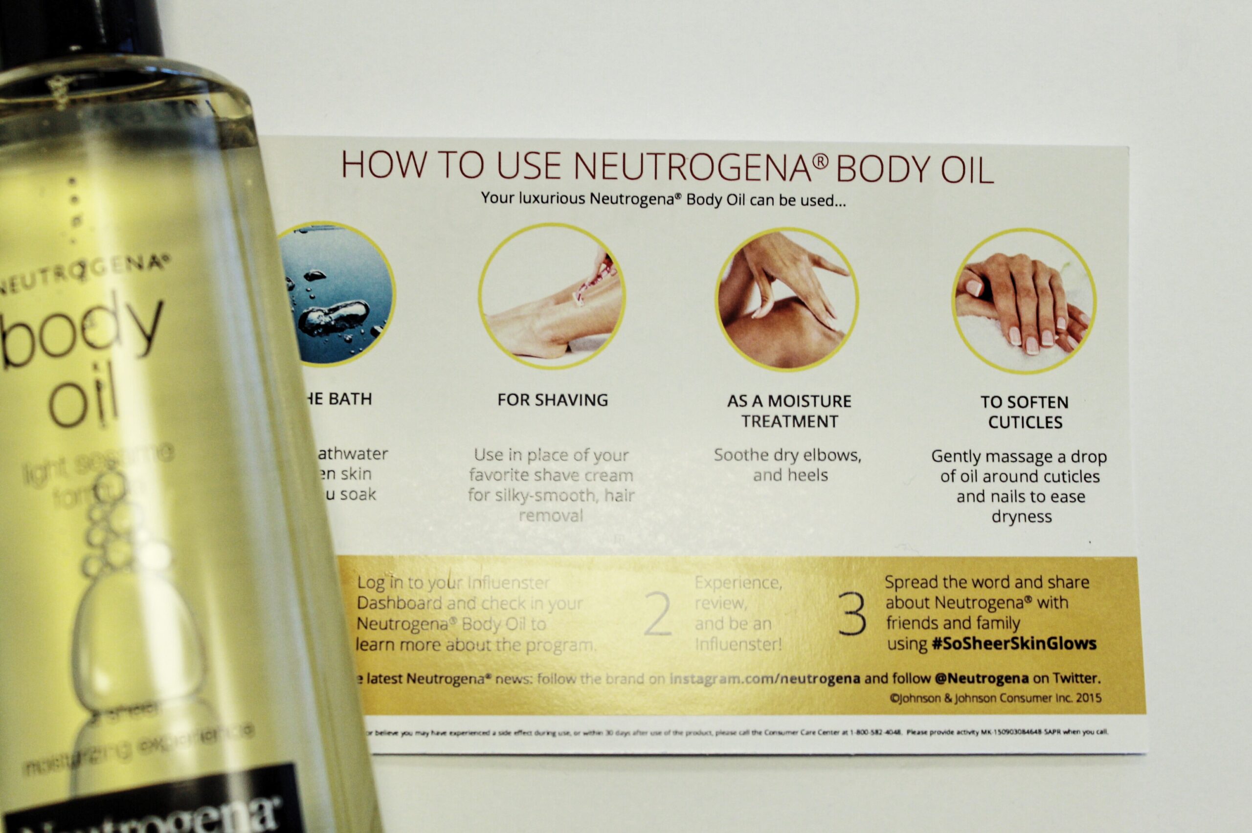 Jordan Taylor C - Testing the Neutrogena Body Oil w/ Influenster