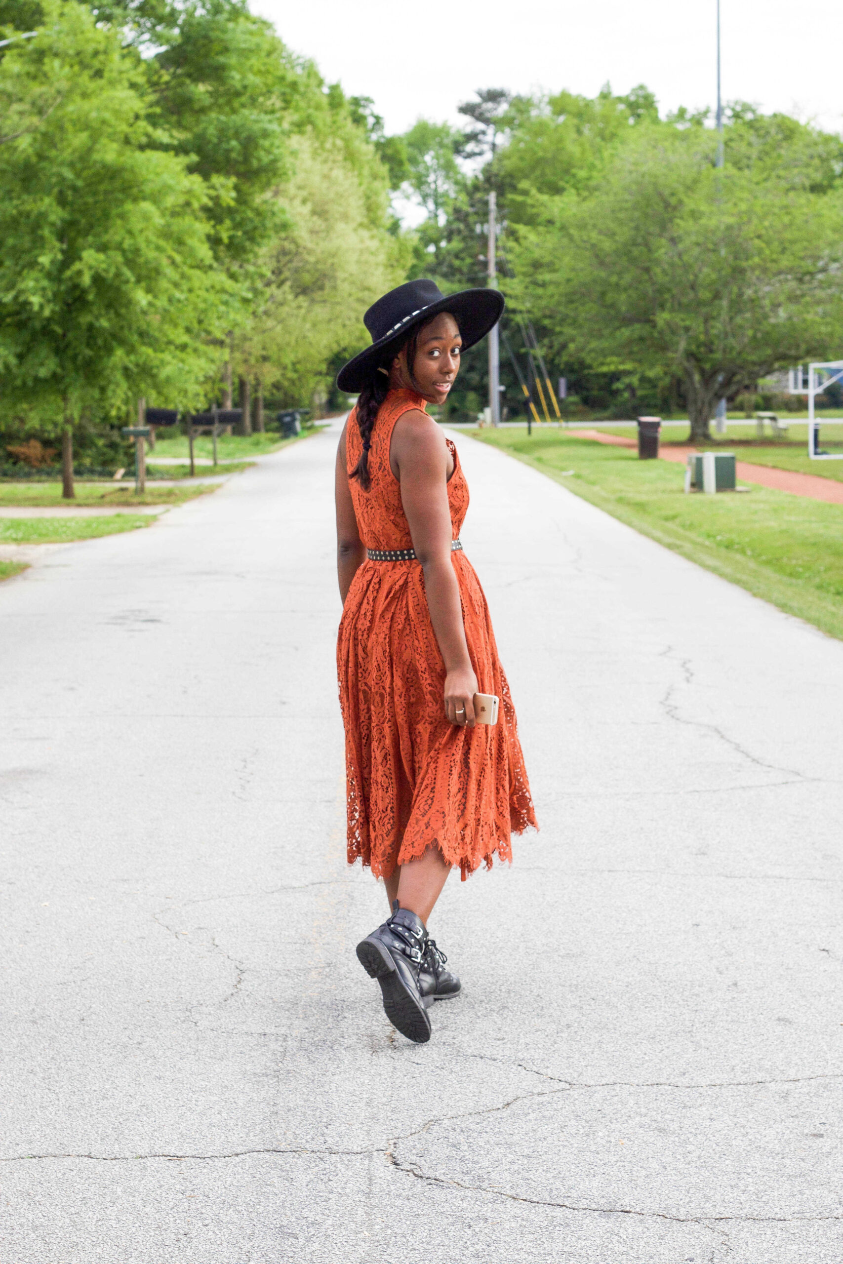 Jordan Taylor C - Dainty Lace Details, Free People Orange Lace Dress