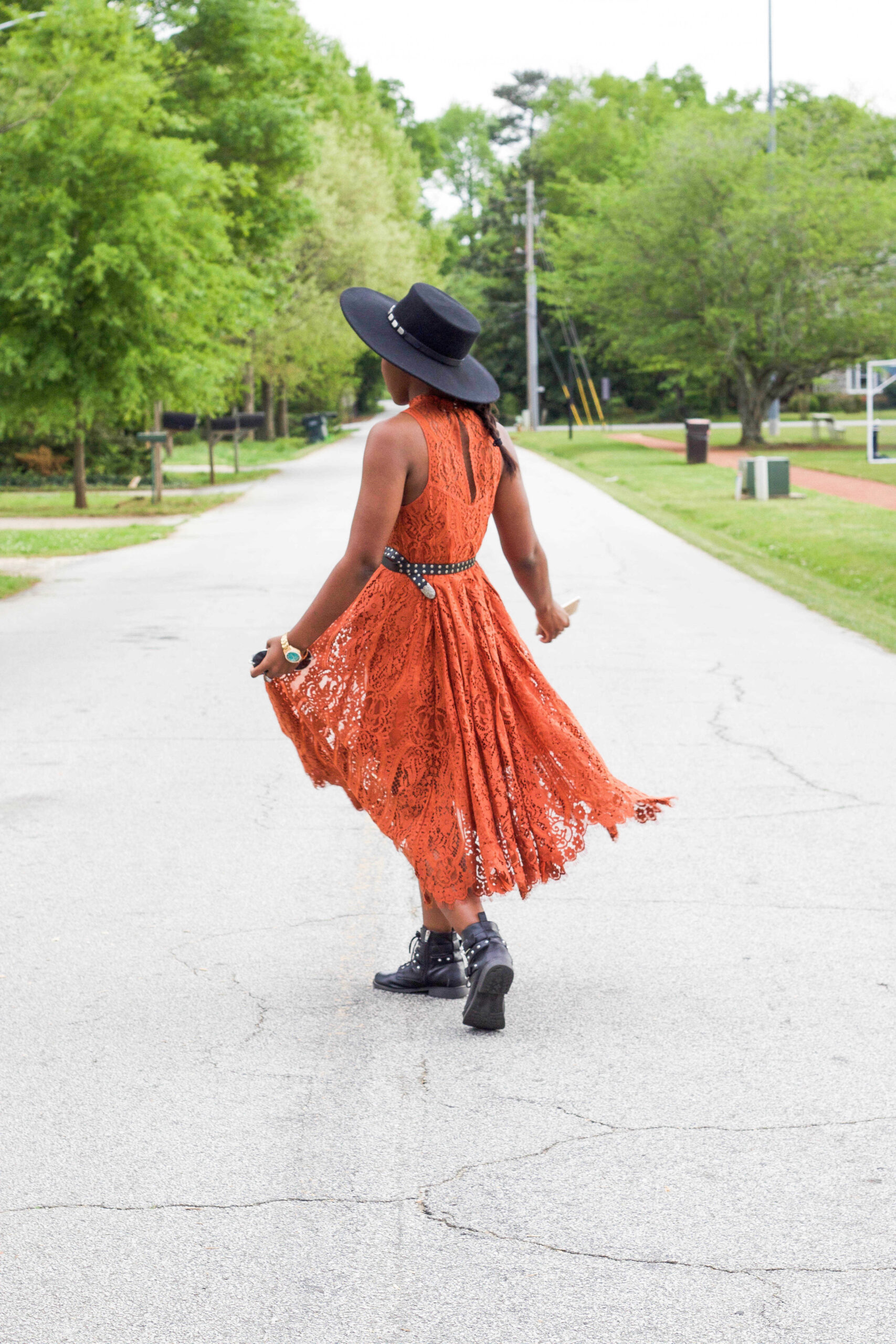 Jordan Taylor C - Dainty Lace Details, Free People Orange Lace Dress