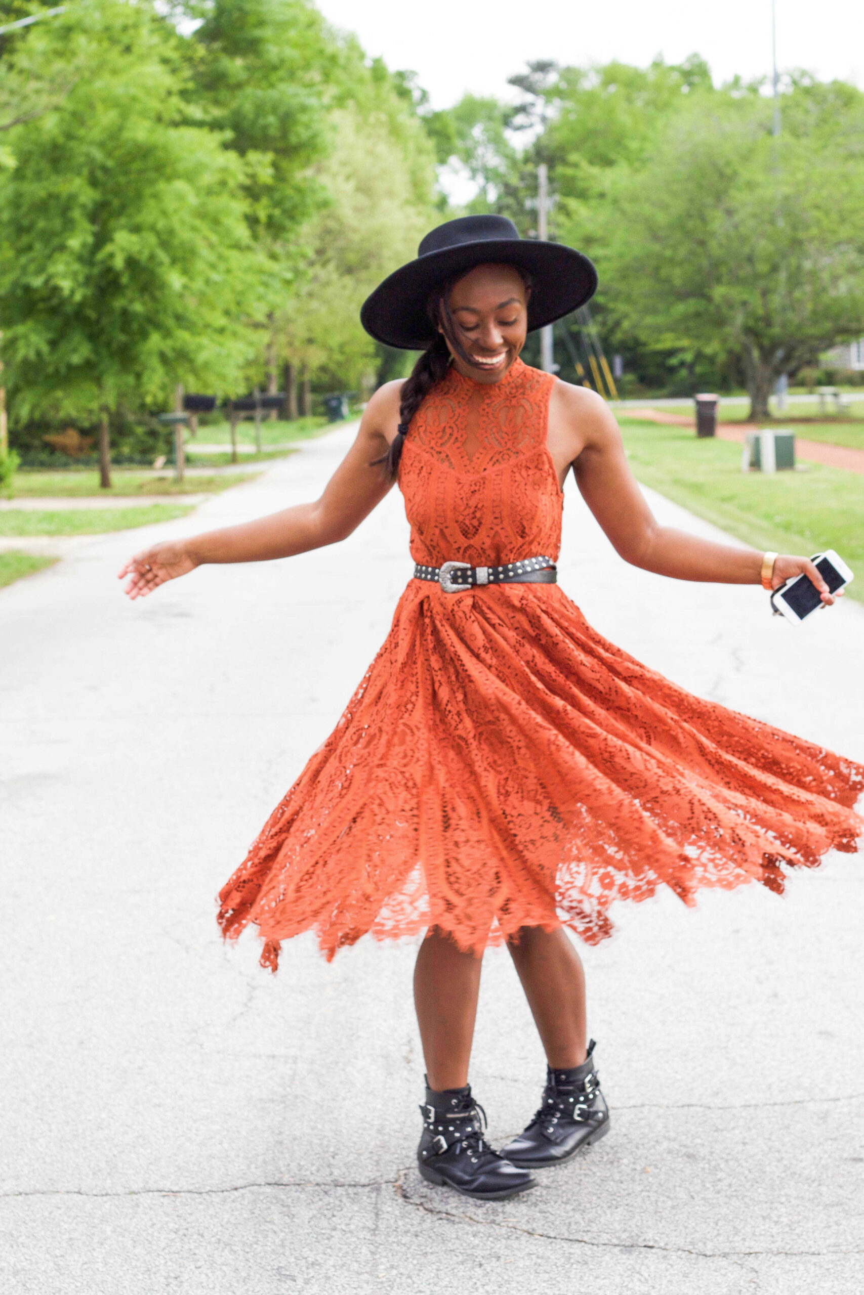 Jordan Taylor C - Dainty Lace Details, Free People Orange Lace Dress