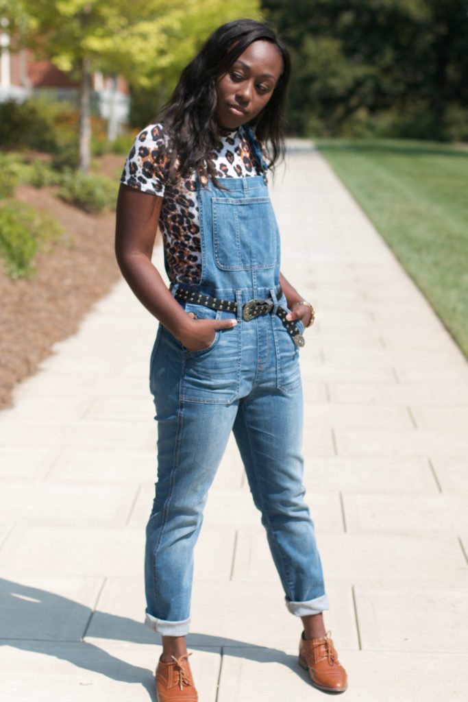 Jordan Taylor C - Mixing Prints and Overalls w/ Madewell