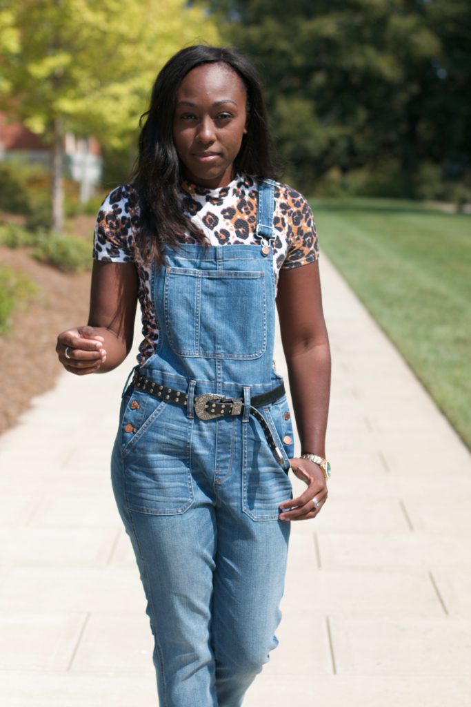 Jordan Taylor C - Mixing Prints and Overalls w/ Madewell