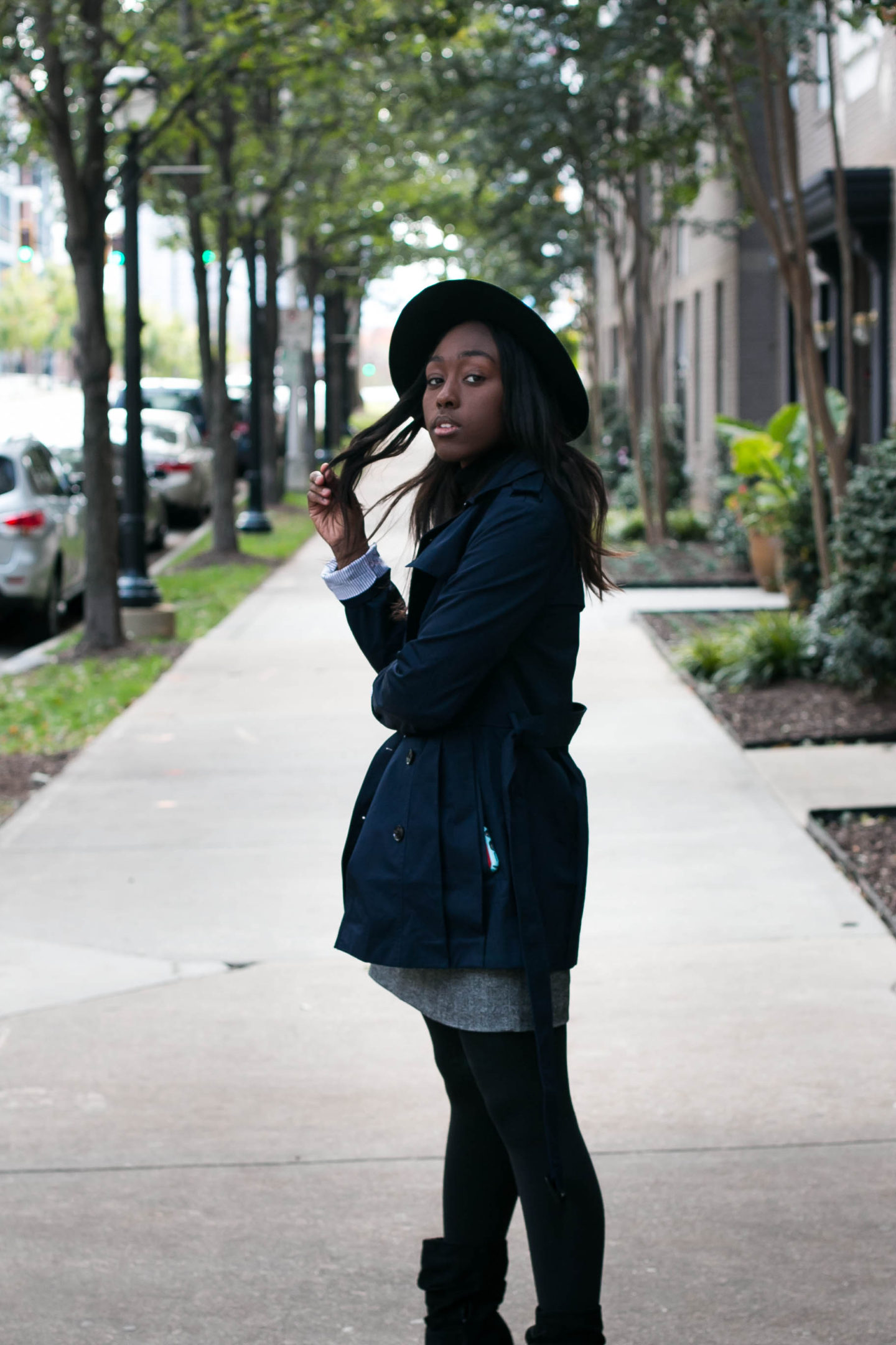 Jordan Taylor C - Navy Trench Coat Winter Transition w/ Banana Republic