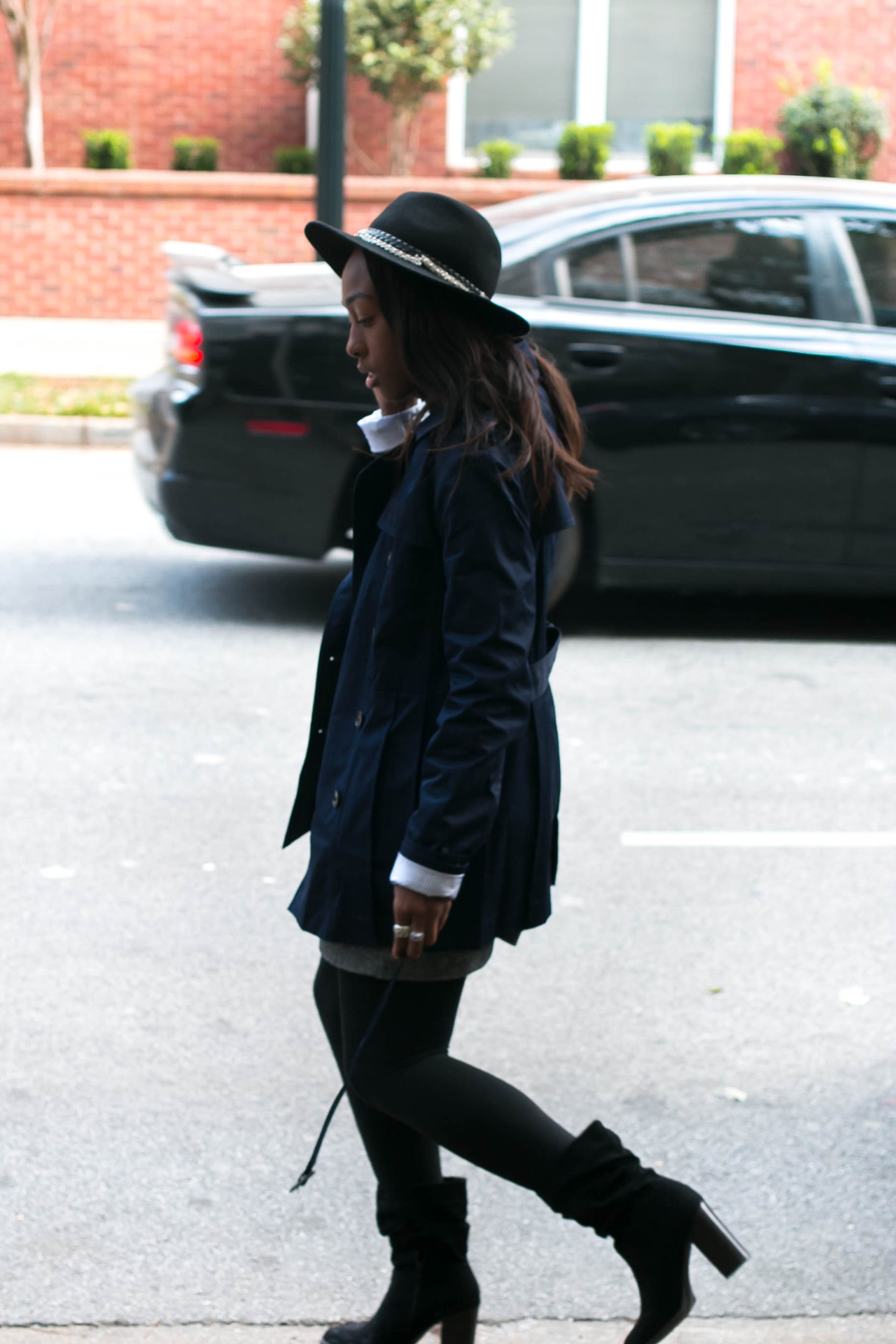 Jordan Taylor C - Navy Trench Coat Winter Transition w/ Banana Republic