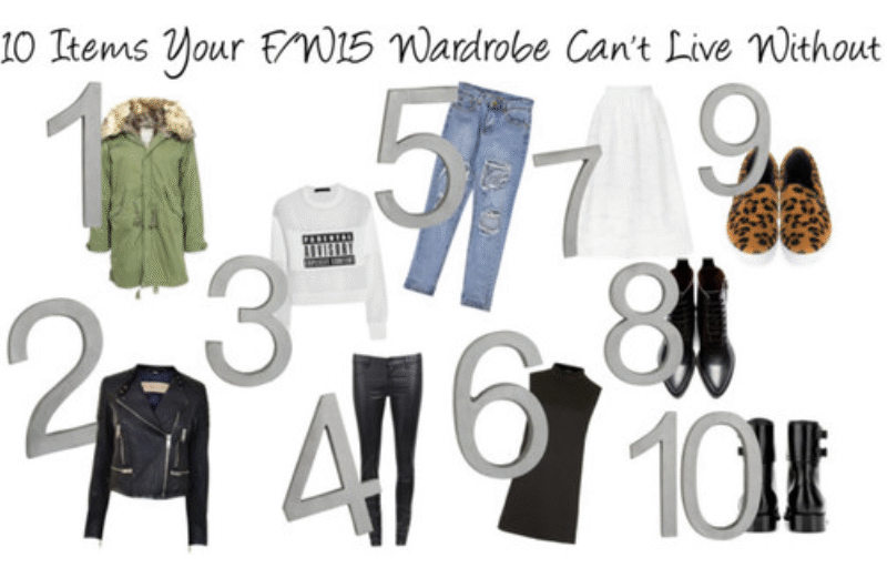 10 Items Your F/W15 Wardrobe Can't Live Without