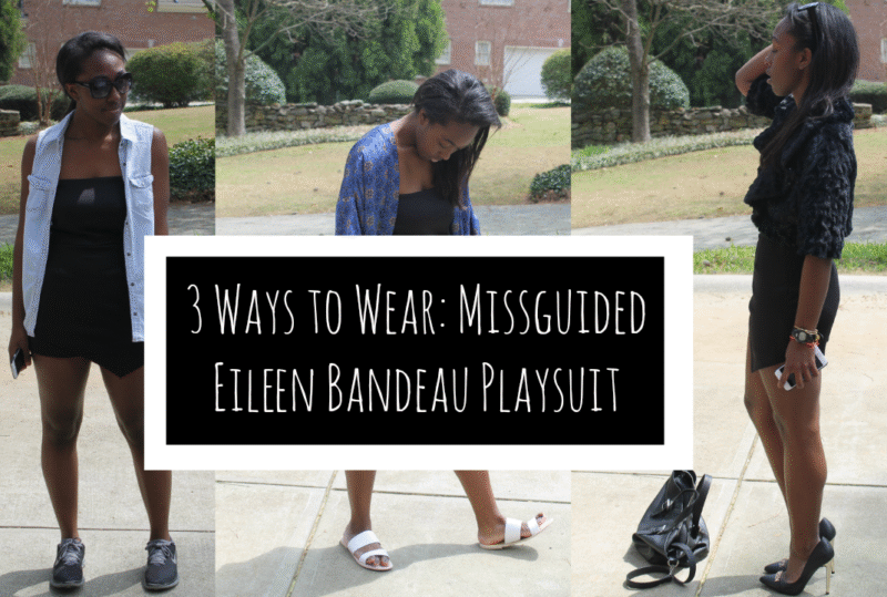 New Youtube Video : 3 Ways to Wear the Missguided Eileen Bandeau Playsuit