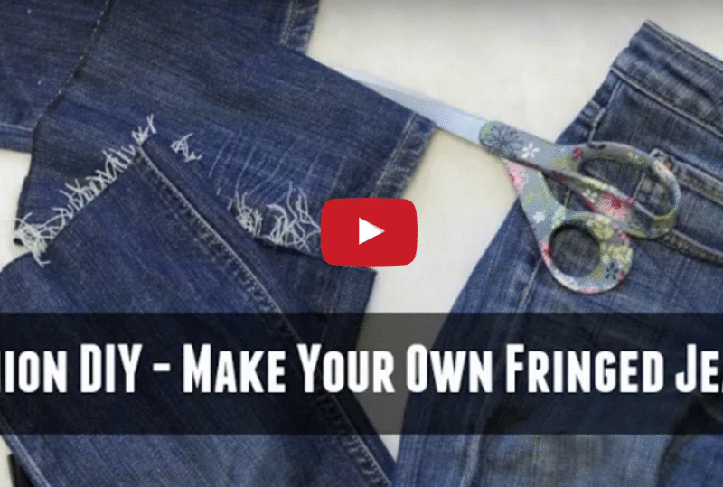 DIY Fringed Jeans Tutorial