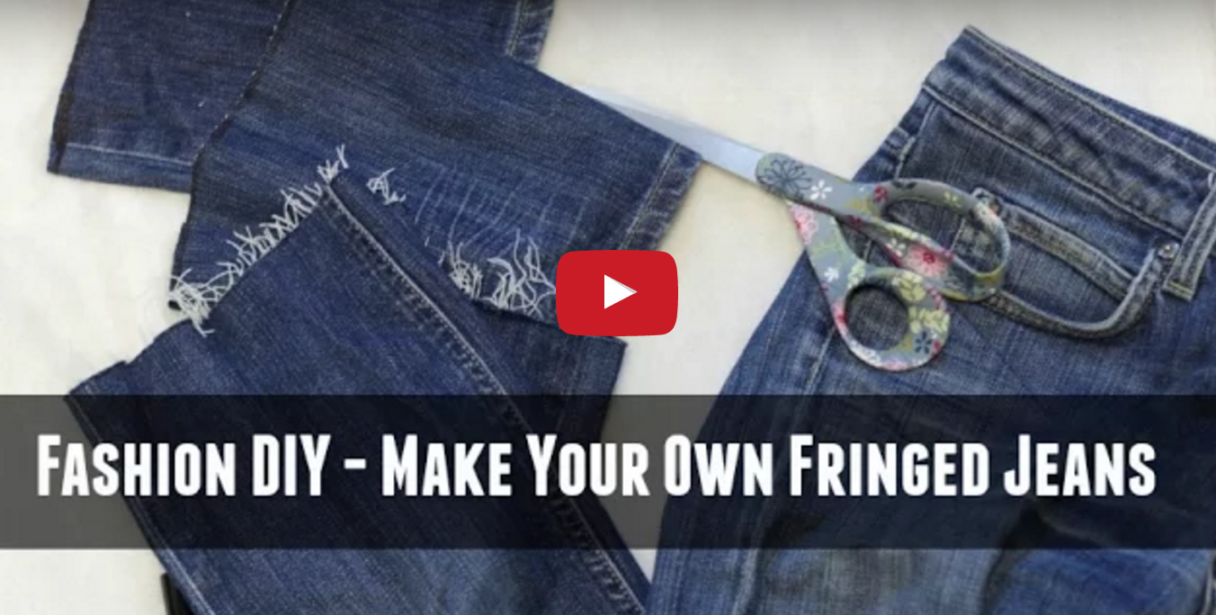 DIY Fringed Jeans Tutorial