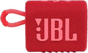 JBL Go 3: Portable Speaker with Bluetooth, Built-in Battery, Waterproof and Dustproof Feature - Red