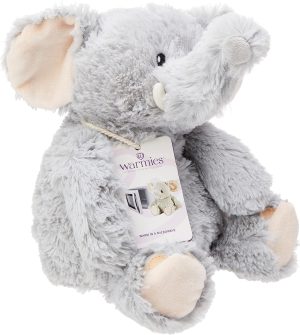 Warmies 13''​【330 mm】 Fully Heatable Cuddly Toy scented with French Lavender - Elephant, Grey