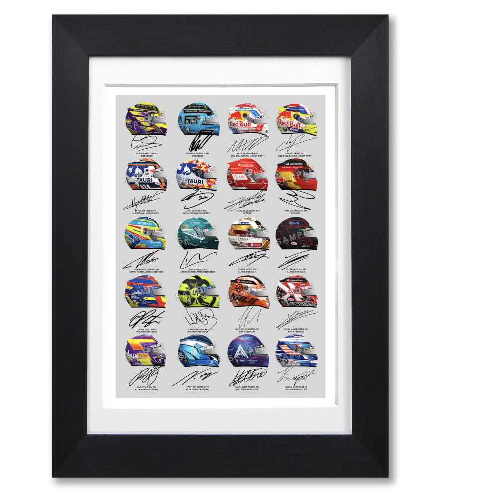 FORMULA ONE 2023 All Drivers Helmets signed poster print photo autograph gift F1 New Season!