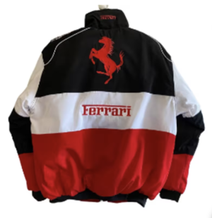 Ferrari Racing Jacket Vintage White Nascar Bomber,F1 Ferrari Jacket Formula 1 Vintage Jacket,Men's Clothing Women Y2K Jacket Streetwear