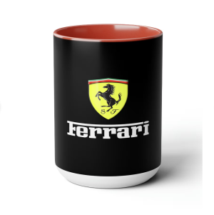 Ferrari Coffee mug, Ferrari mug, Ferrari accessories, gifts for him, gifts for her, Ferrari gifts, Formula 1 mug, Two-Tone Coffee Mugs