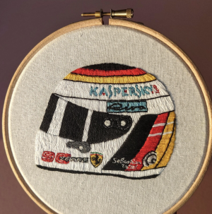 Embroidery kit Sebastian Vettel's German GP 2019 helmet 6 inch​【152 mm】 hoop