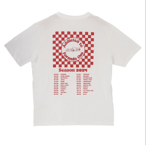 The Sunday Collective - F1 Calendar Tee 2024 with list of all formula one races